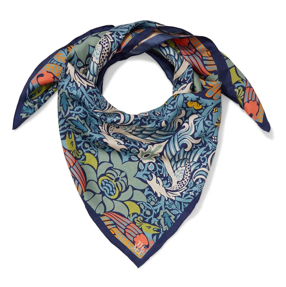 Scarves & Wraps*The Met Store William Morris Peacock and Dragon Square Silk Scarf