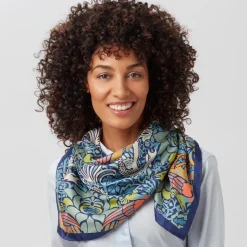 Scarves & Wraps*The Met Store William Morris Peacock and Dragon Square Silk Scarf