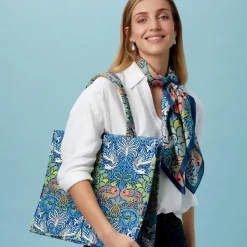 Scarves & Wraps*The Met Store William Morris Peacock and Dragon Square Silk Scarf