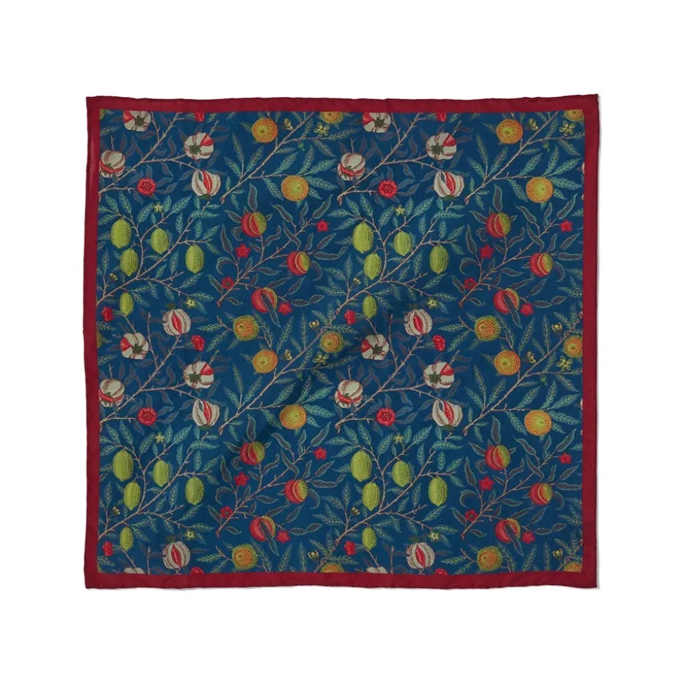 Small Accessories*The Met Store William Morris Pomegranate Cotton-and-Silk Pocket Square