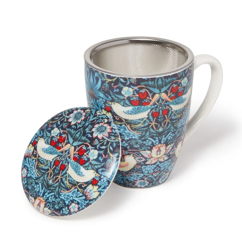 Tableware*The Met Store William Morris Strawberry Thief Covered Mug with Tea Infuser