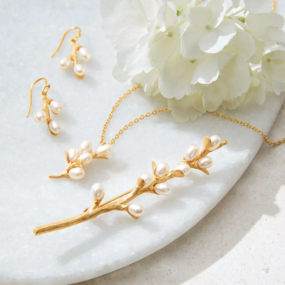 Pins & Brooches*The Met Store Willow Catkins Pearl Brooch